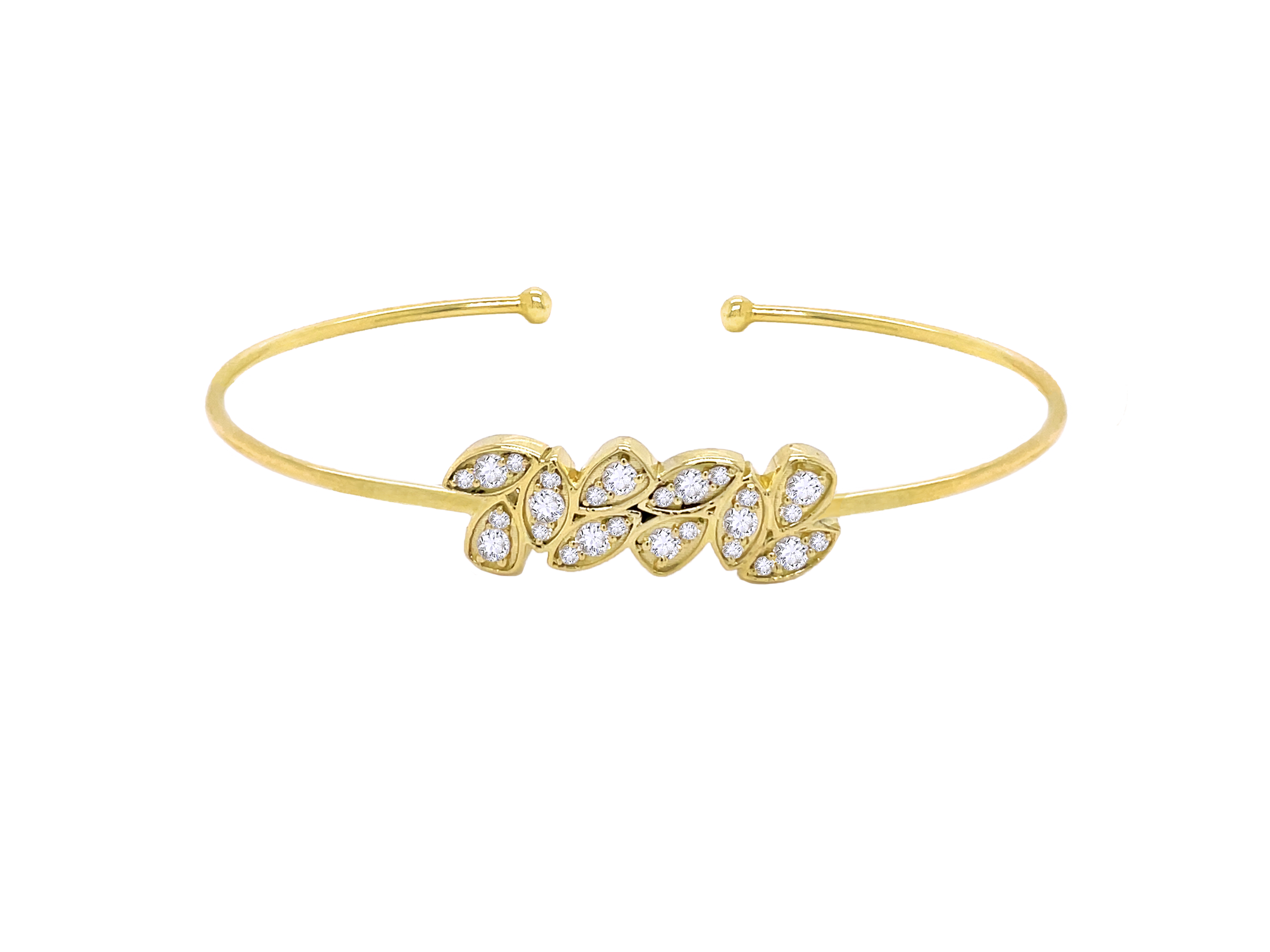 Diamond Half Bloom Bangle