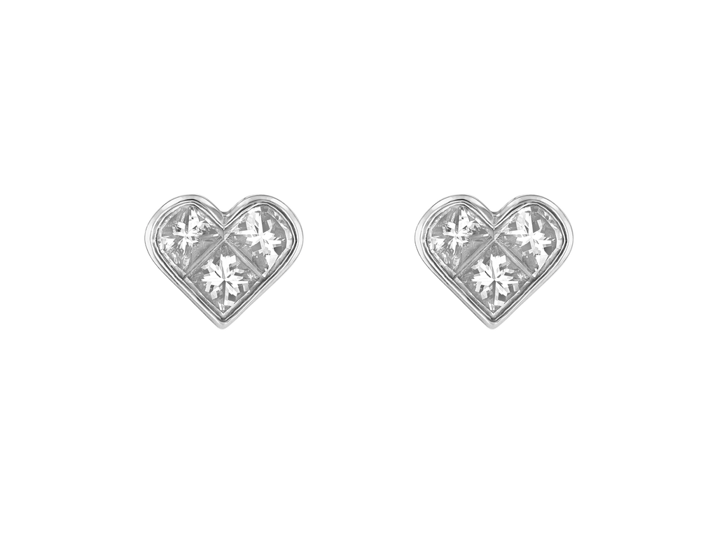 Princess Heart Illusion Studs