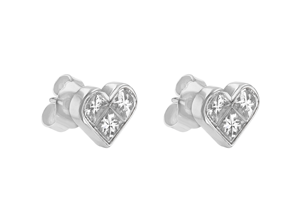 Princess Heart Illusion Studs