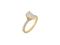 Hidden Halo Pear Ring