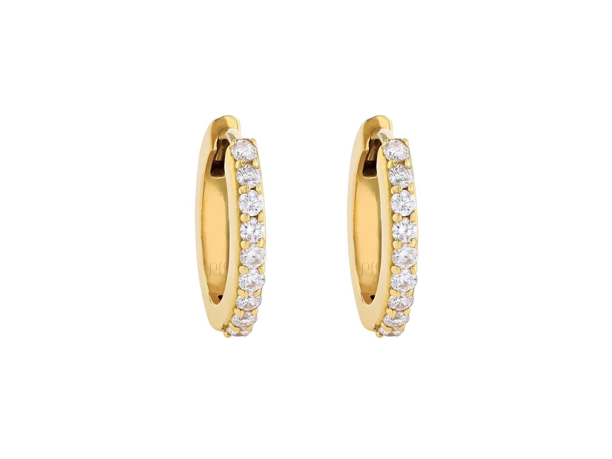 Diamond Pave Oval Hoops