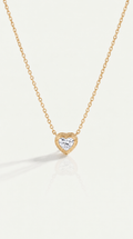 Jay Bezel Heart Pendant