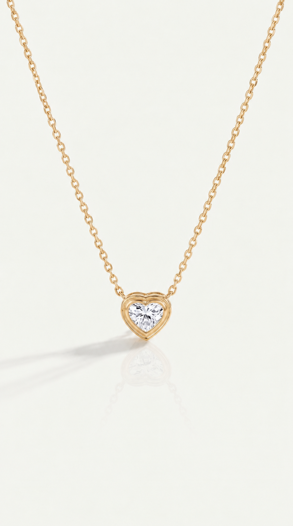 Jay Bezel Heart Pendant