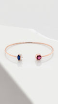 Tourmaline Sapphire Marquise Bangle