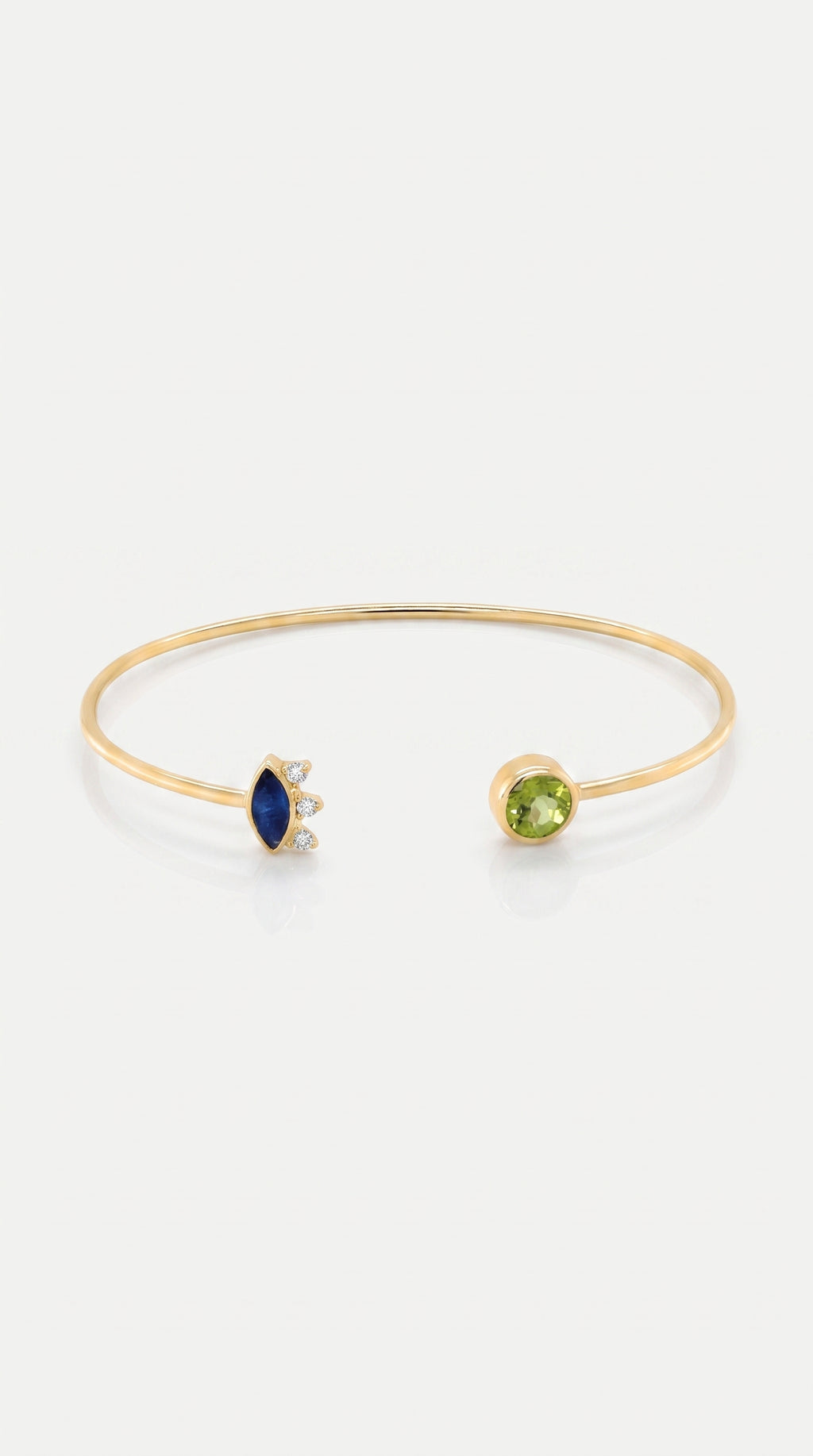 Peridot Sapphire Marquise Bangle