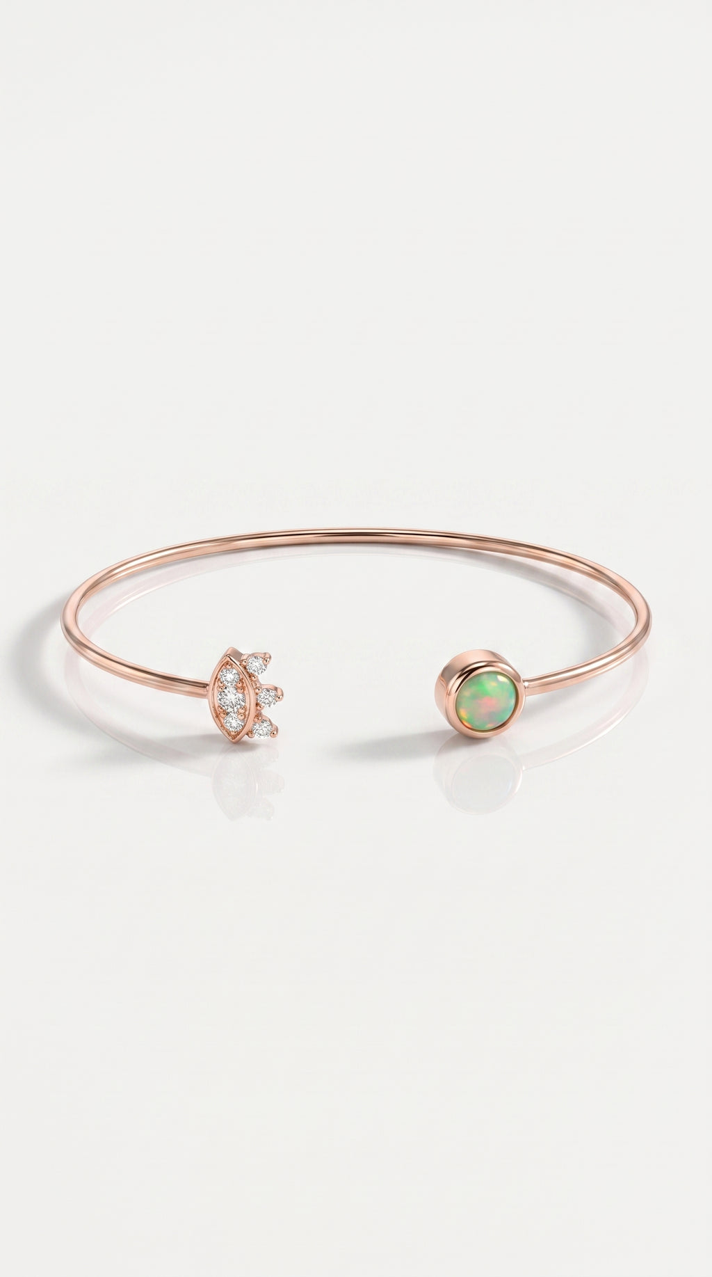 Opal Diamond Marquise Illusion Bangle