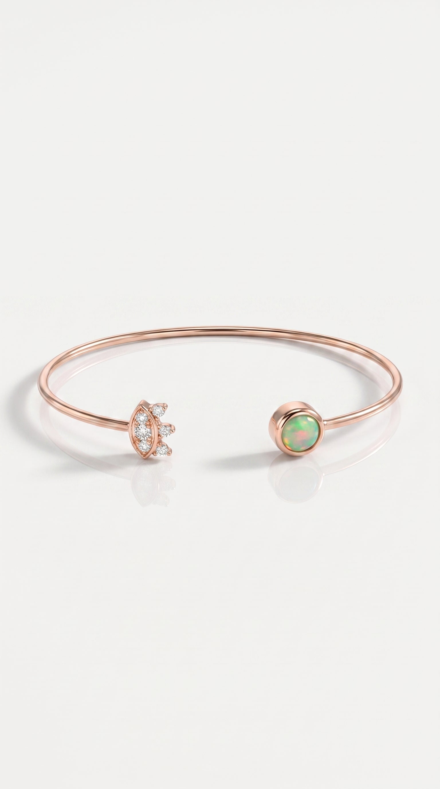Opal Diamond Marquise Illusion Bangle