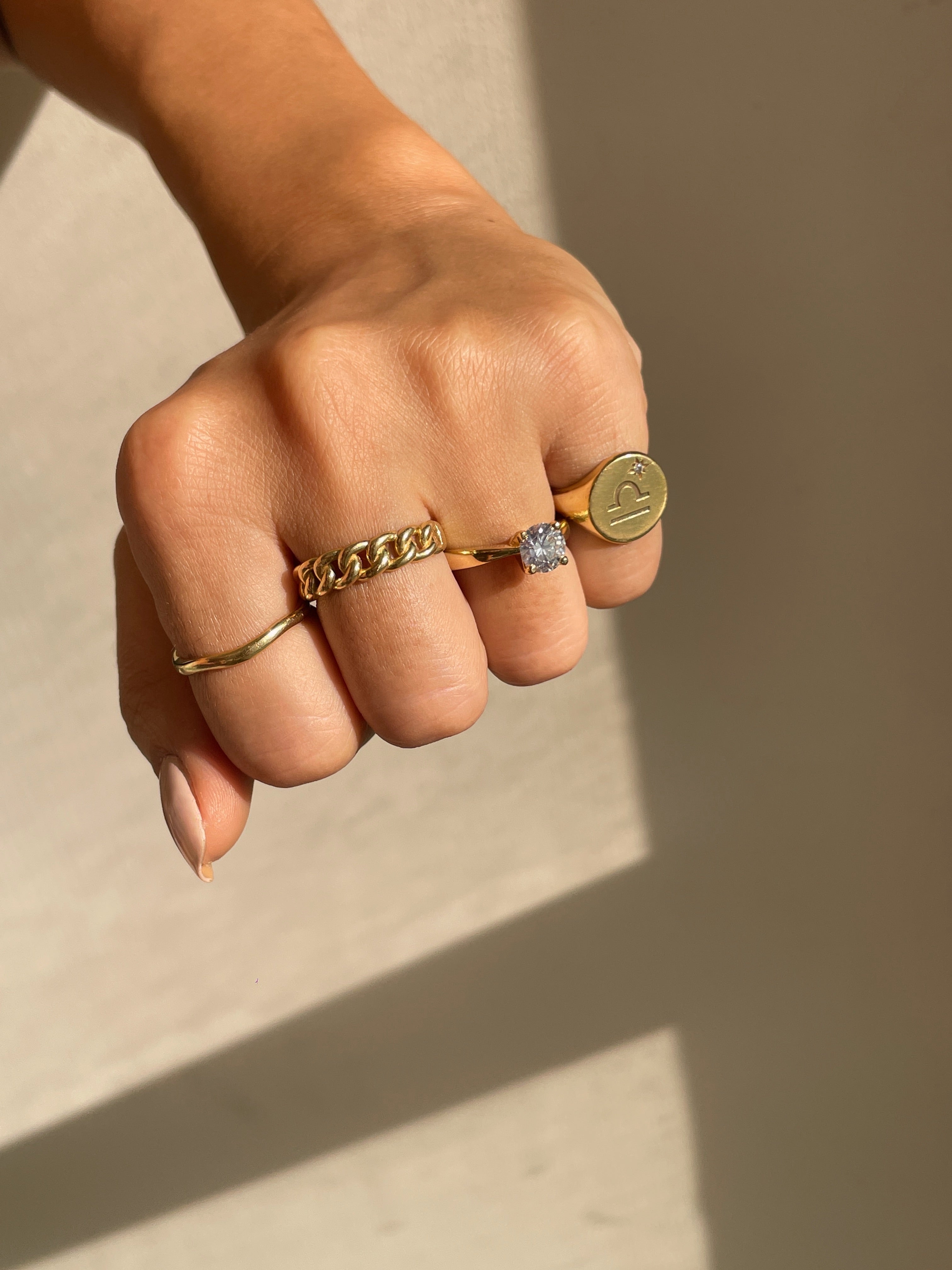 Libra Signet Ring Small
