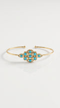 Turquoise Diamond Bloom Bangle