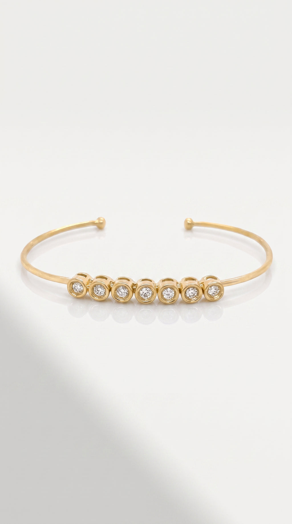 Seven Diamond Bezel Bangle