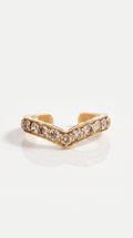 Brown Diamond Ring Cuff