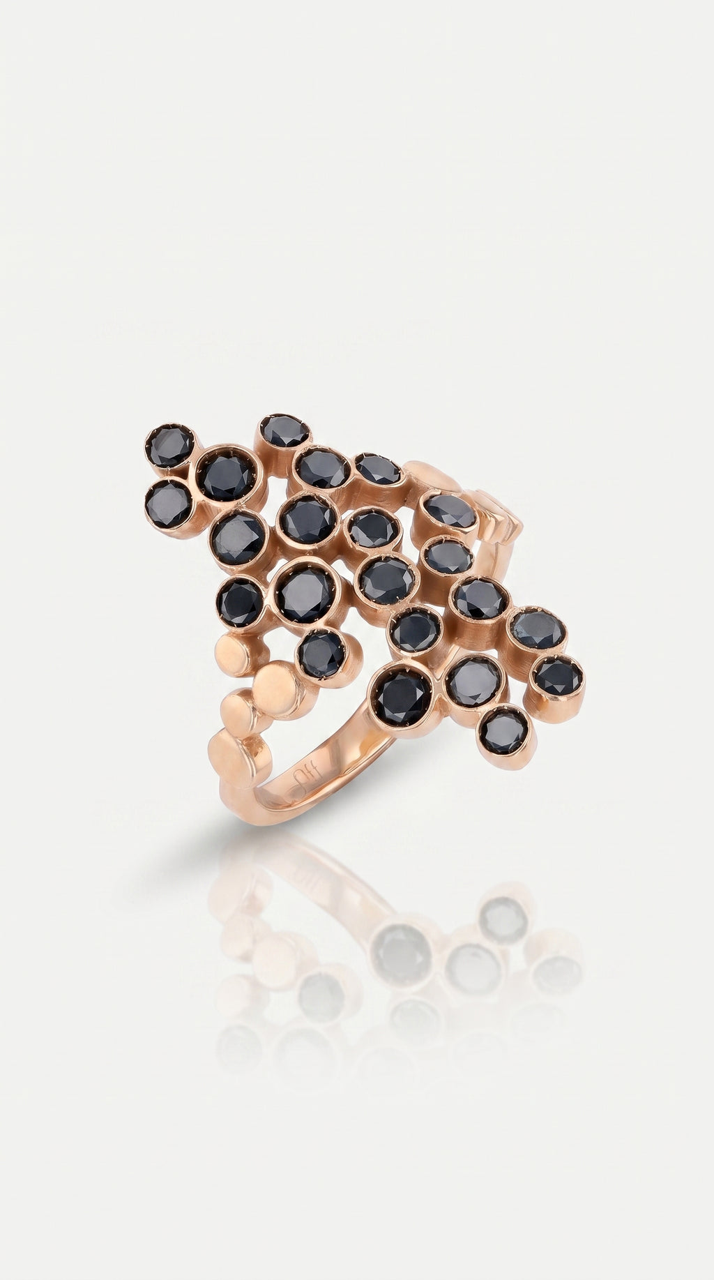 Black Diamond Beehive Ring