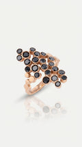 Black Diamond Beehive Ring