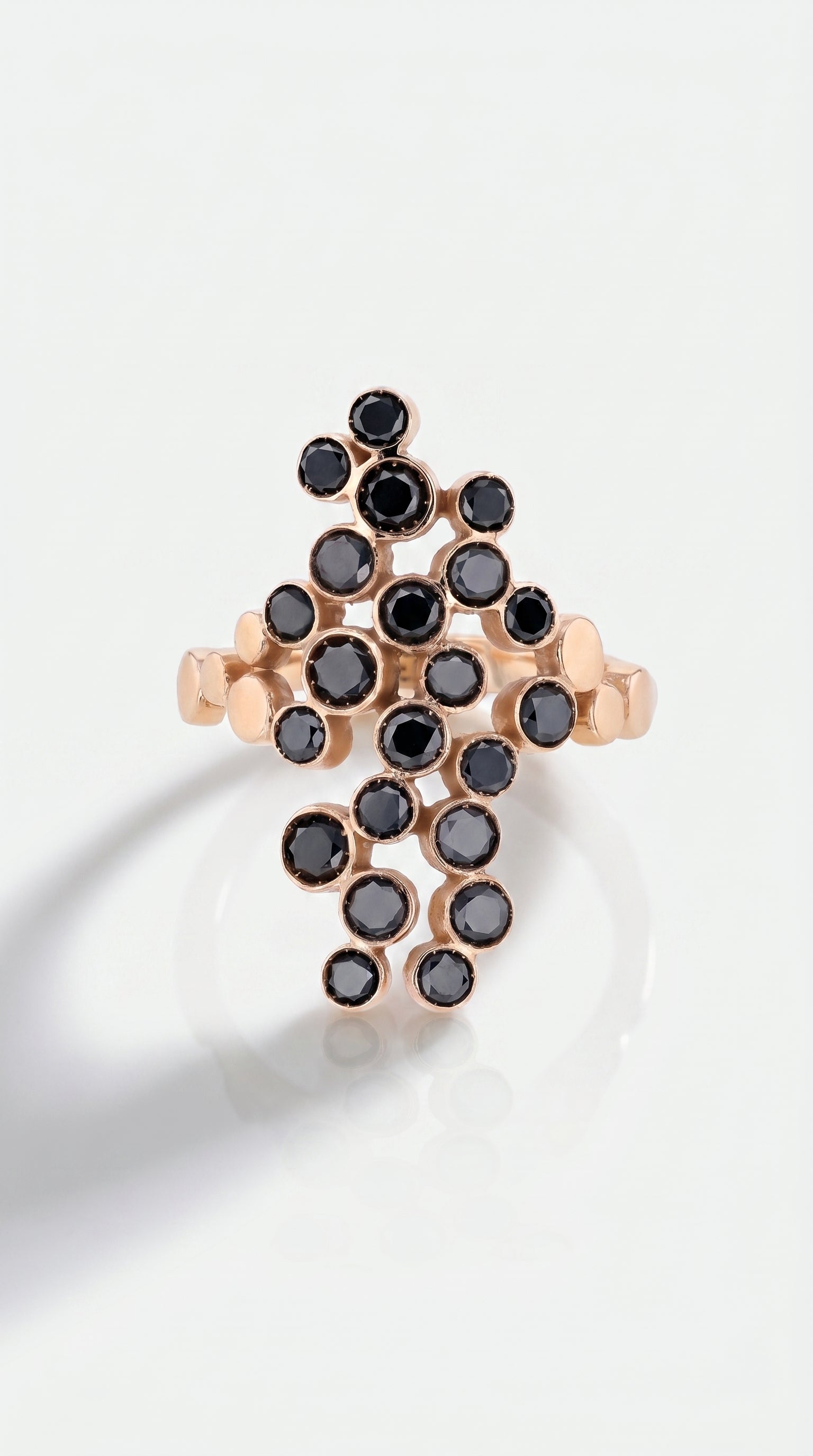 Black Diamond Beehive Ring
