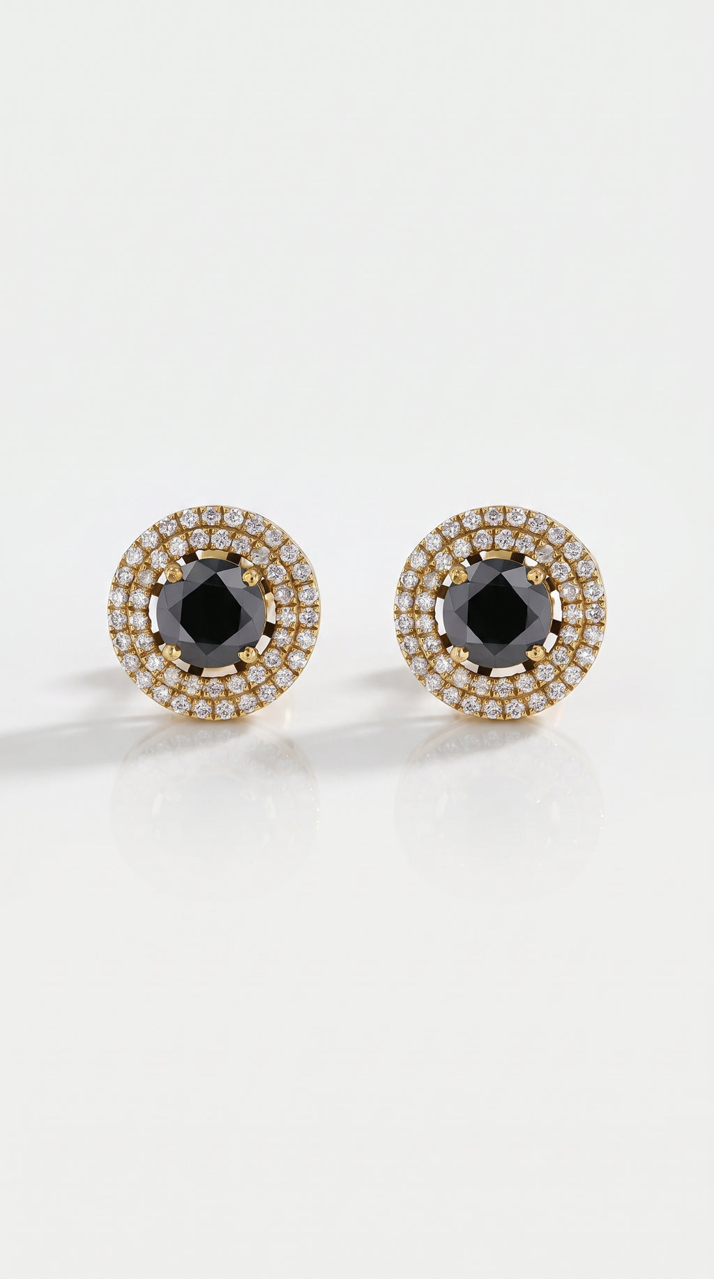 Black White Diamond Studs