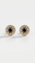 Black White Diamond Studs