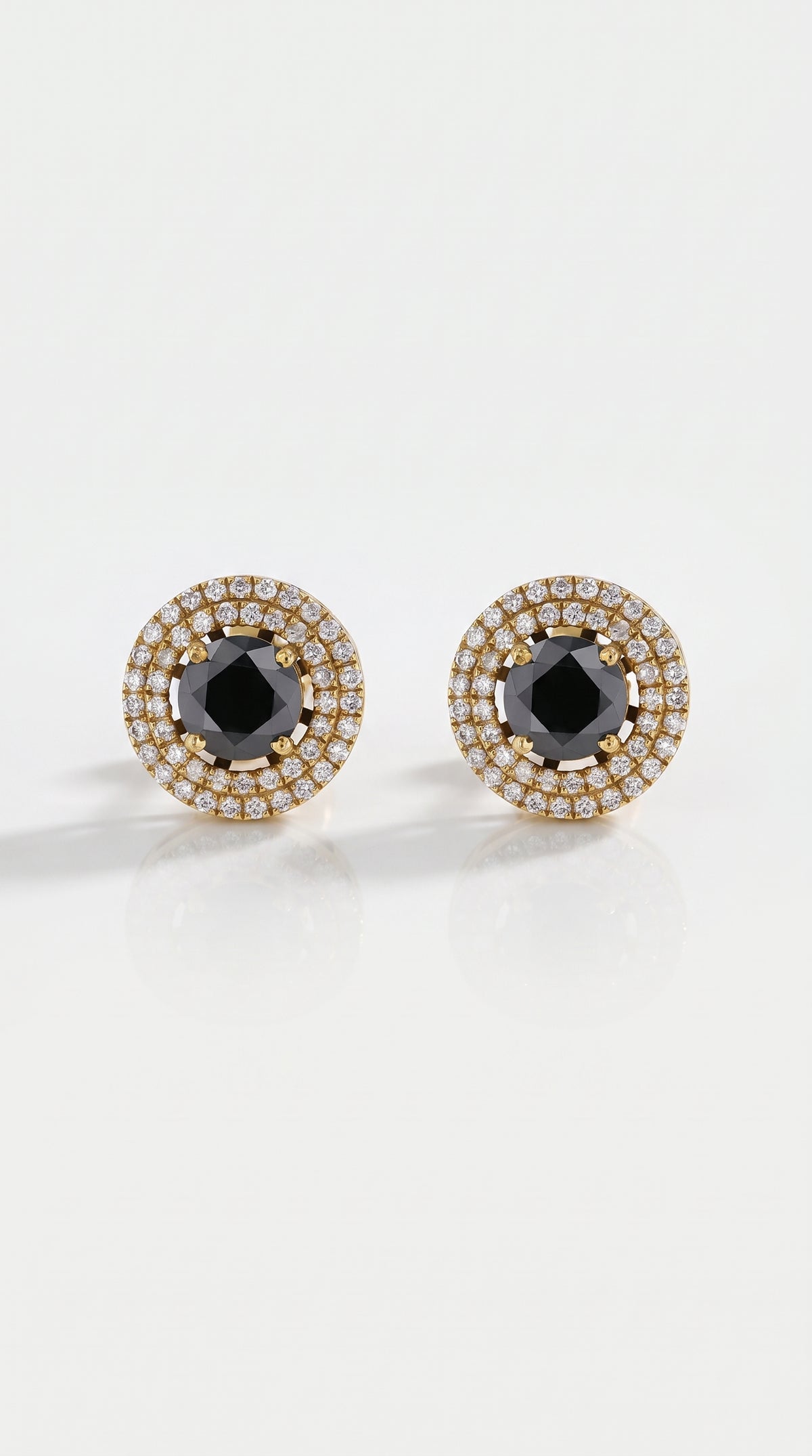 Black White Diamond Studs