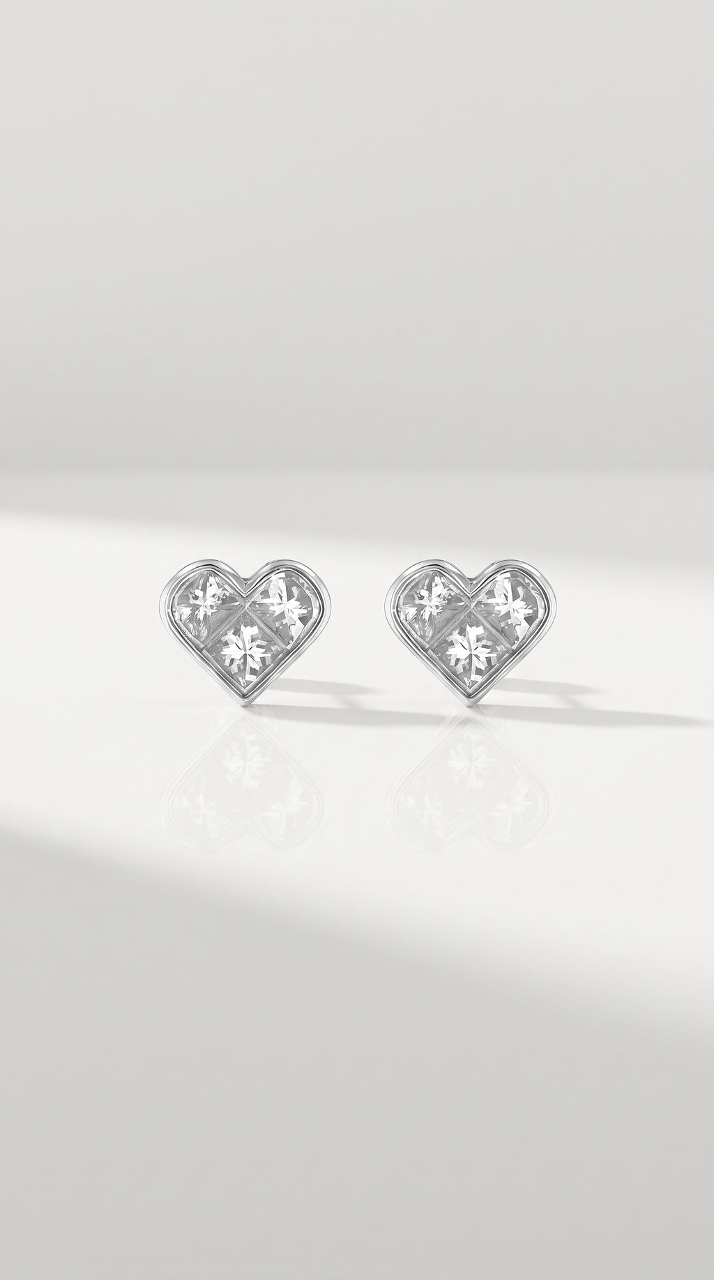 Princess Heart Illusion Studs
