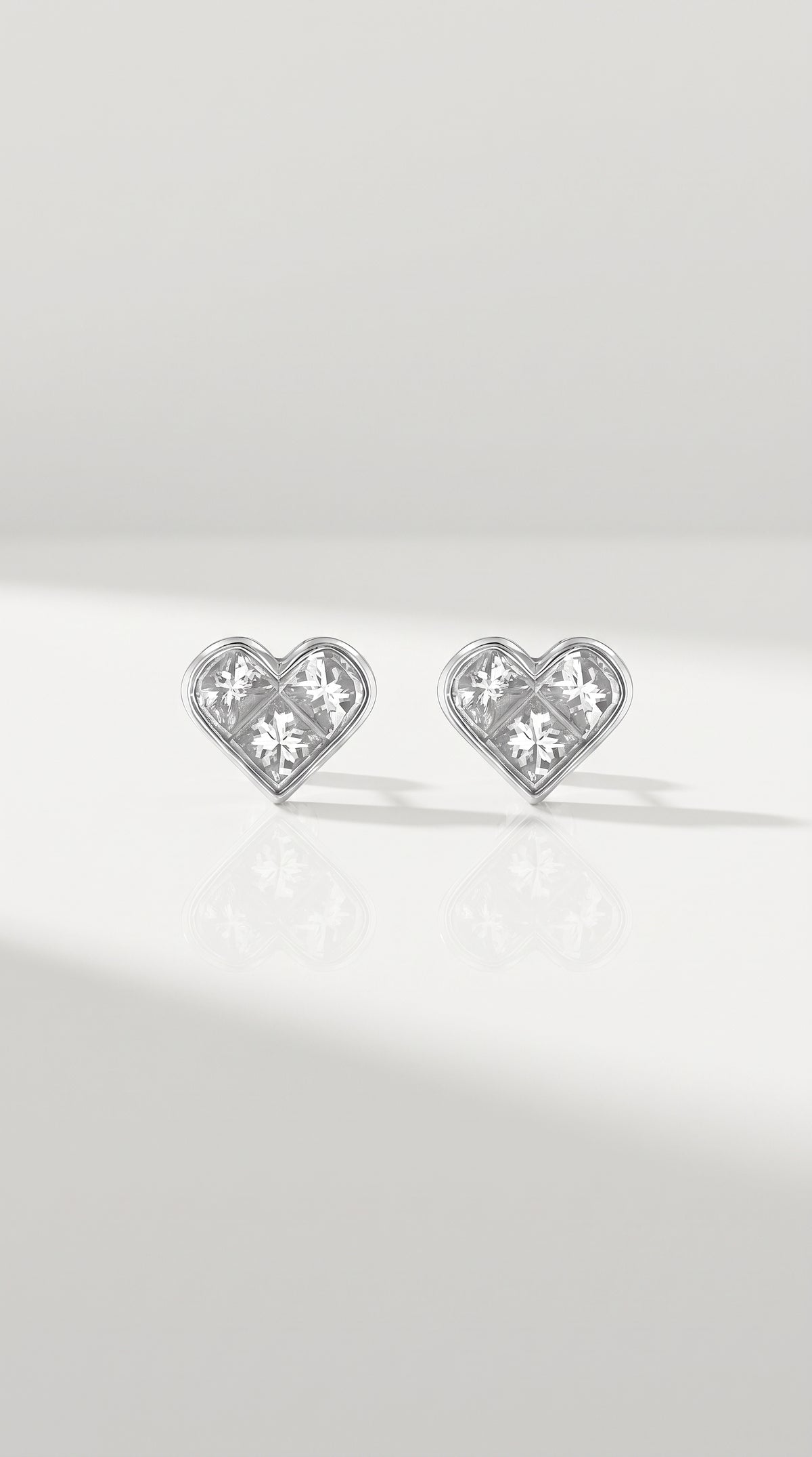 Princess Heart Illusion Studs