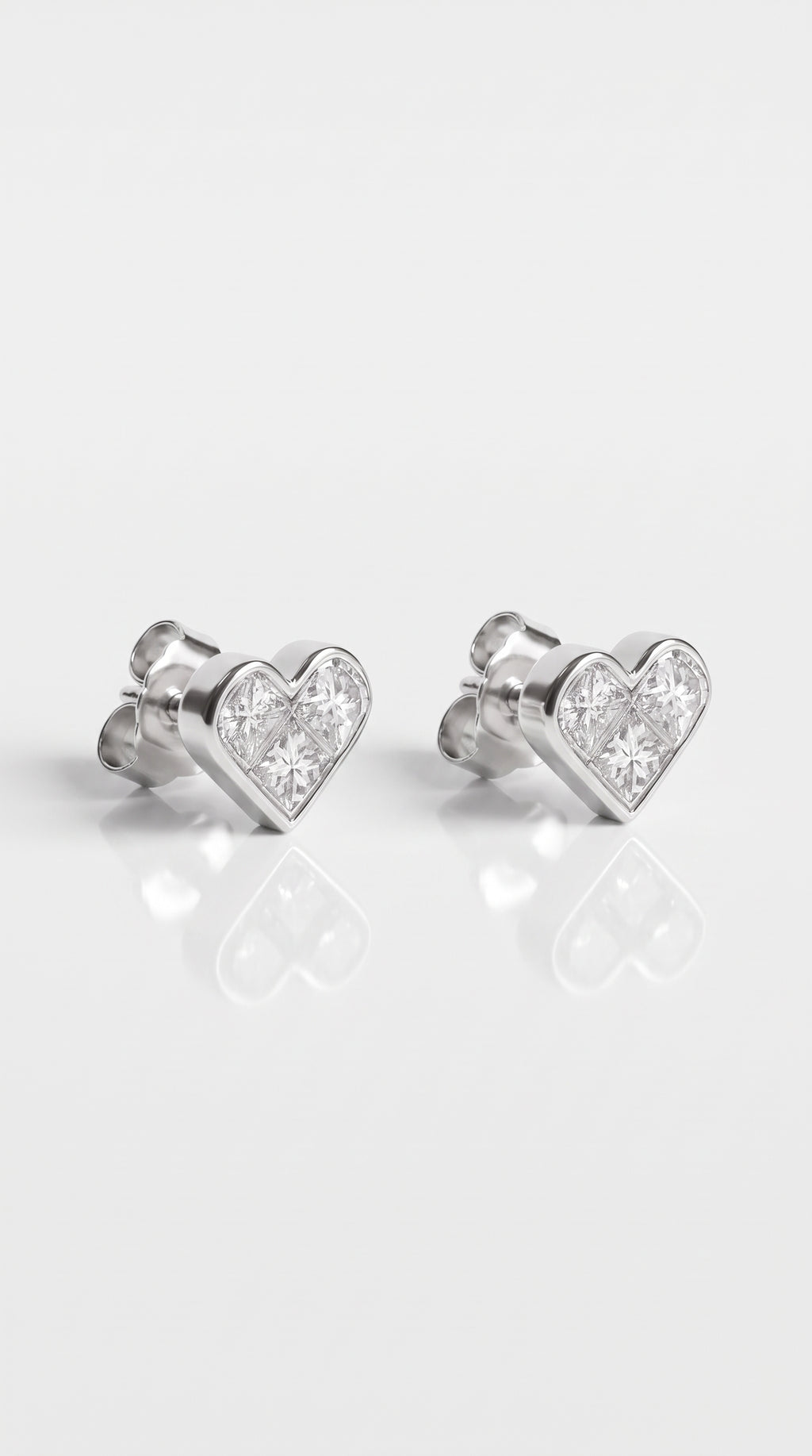 Princess Heart Illusion Studs