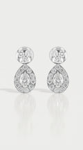 Pansy Diamond Pear Earrings