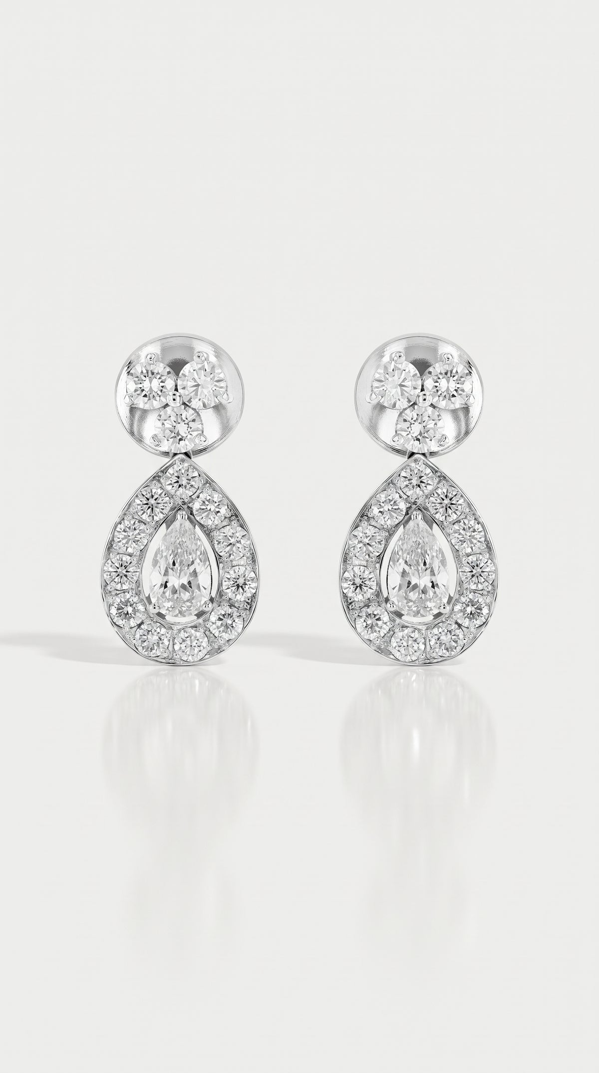 Pansy Diamond Pear Earrings