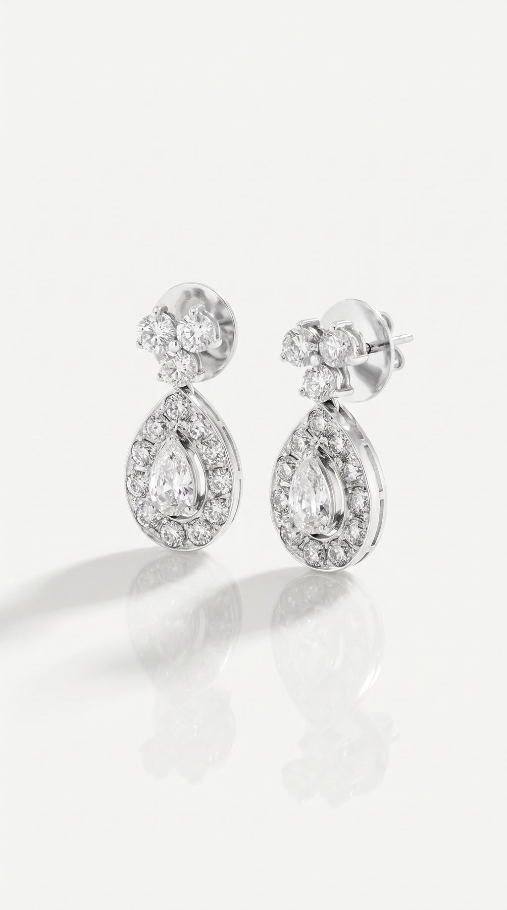 Pansy Diamond Pear Earrings