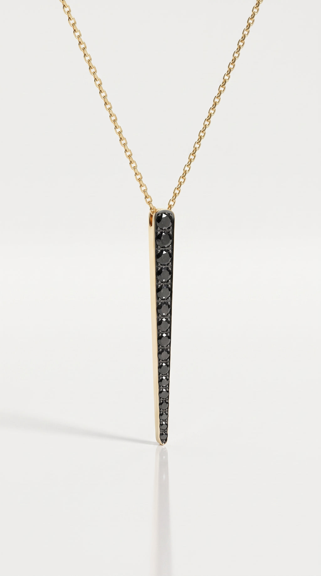 Black Diamond Needle Necklace