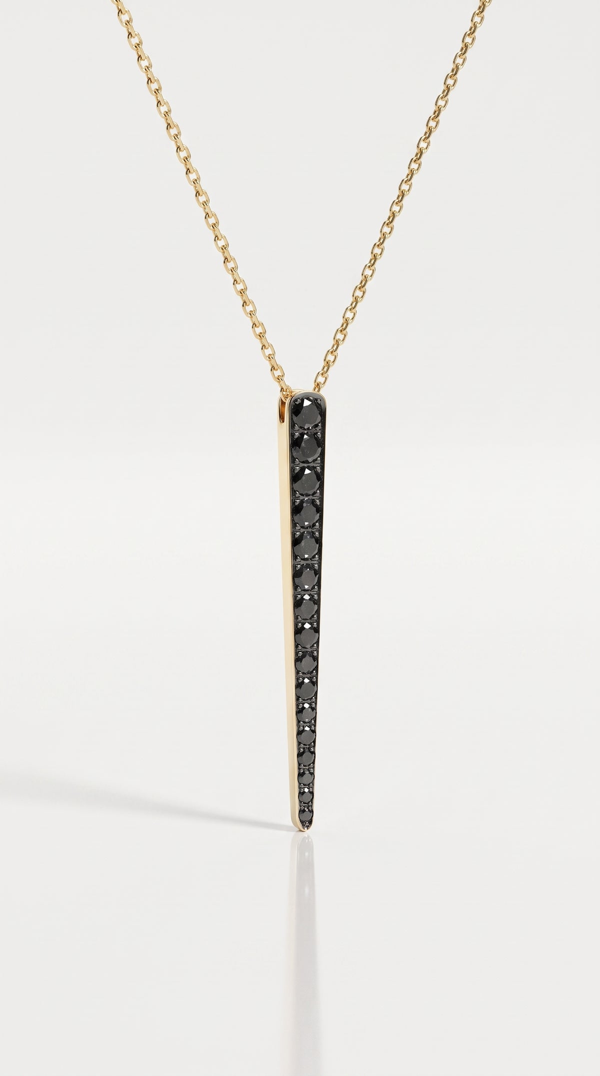 Black Diamond Needle Necklace