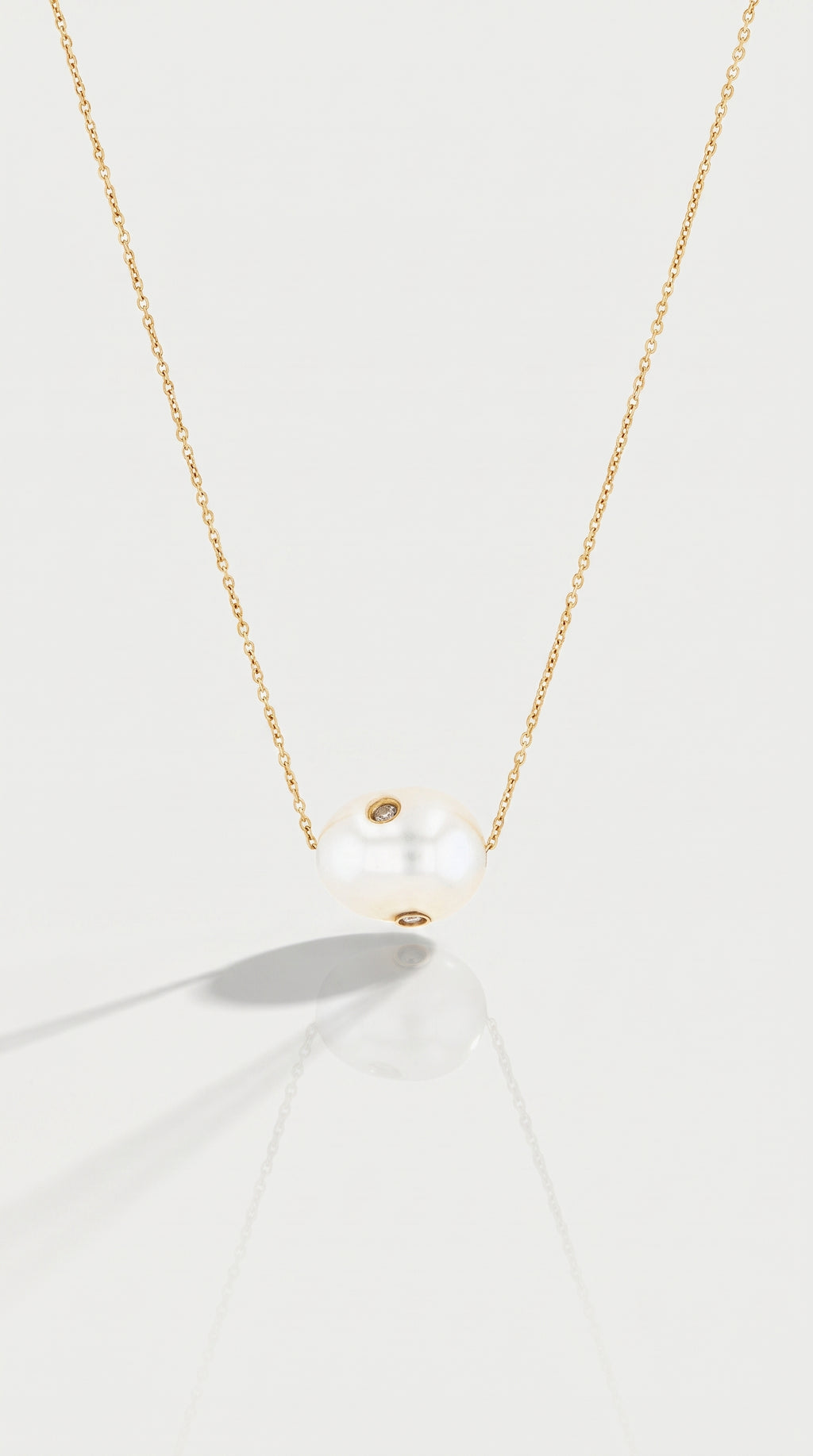 Pearl Diamond Flake Pendant
