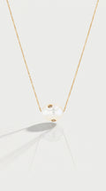 Pearl Diamond Flake Pendant