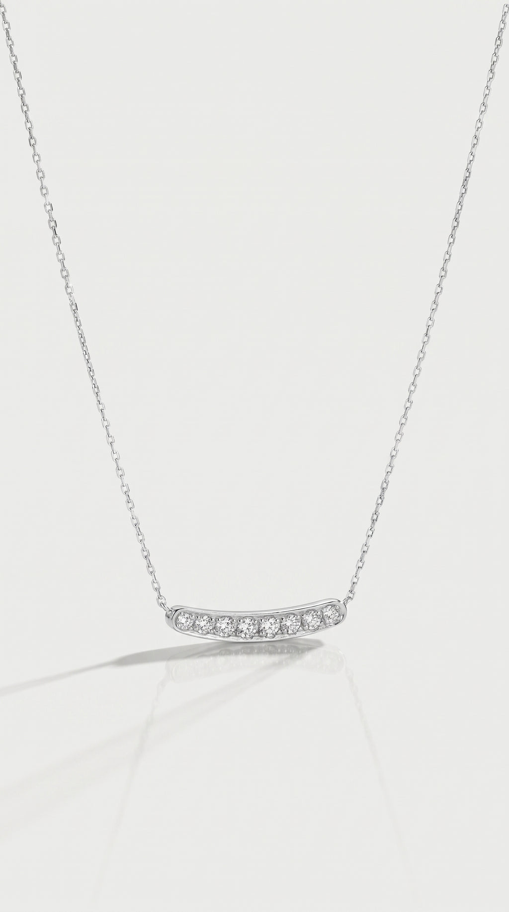 Curvy Diamond Pave Necklace