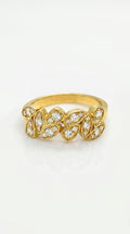 Diamond Leaf Bloom Ring