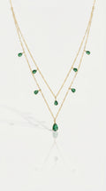 Green Emerald Flare Necklace
