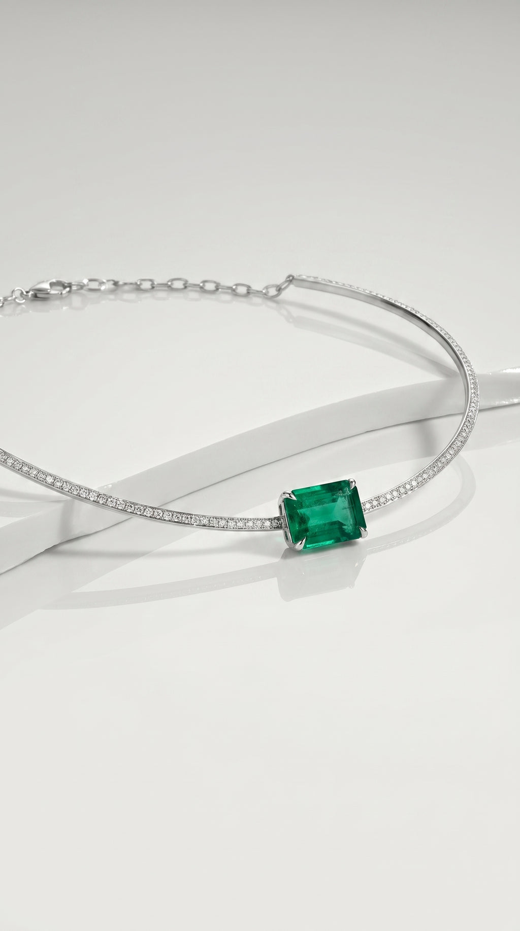 Emerald Diamond Pave Choker