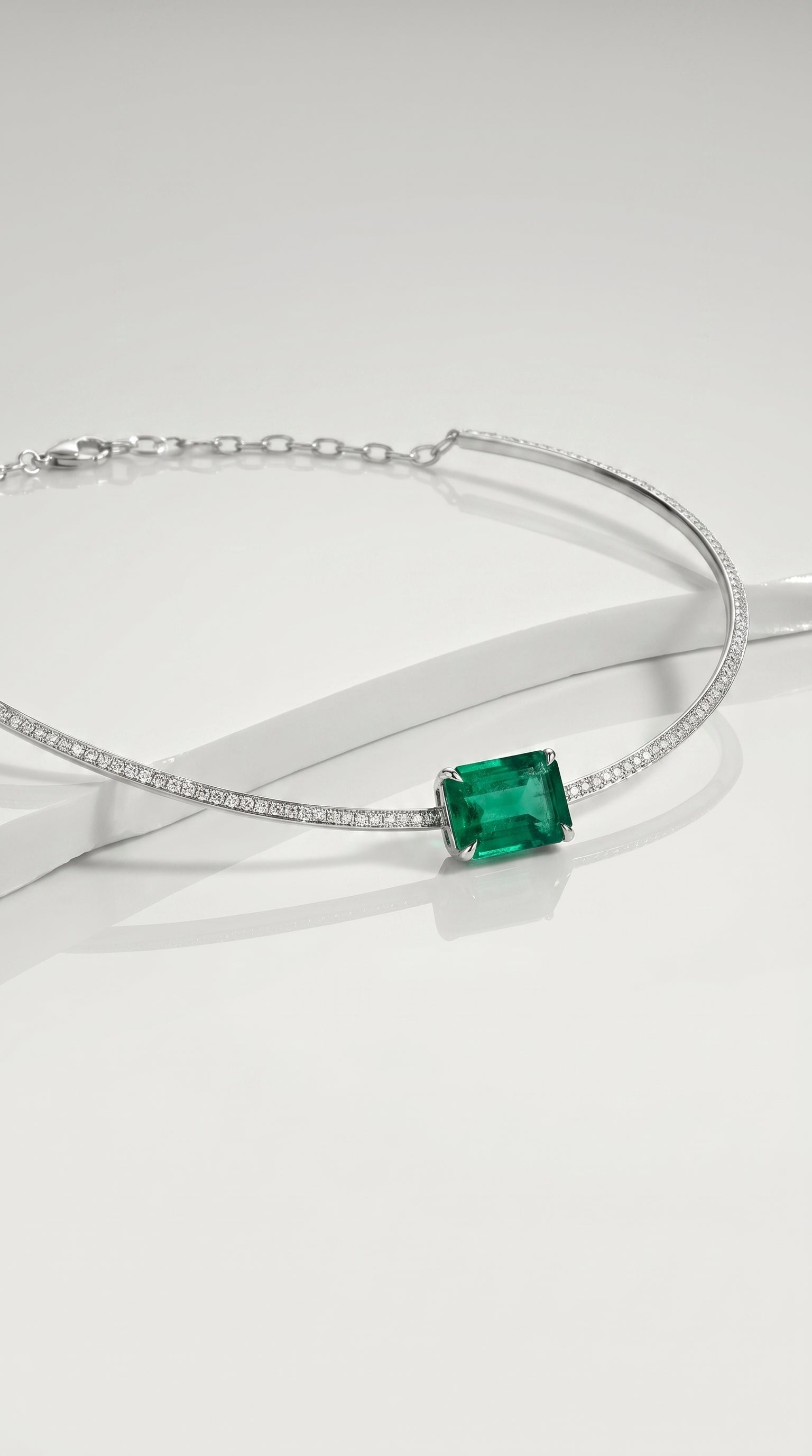 Emerald Diamond Pave Choker