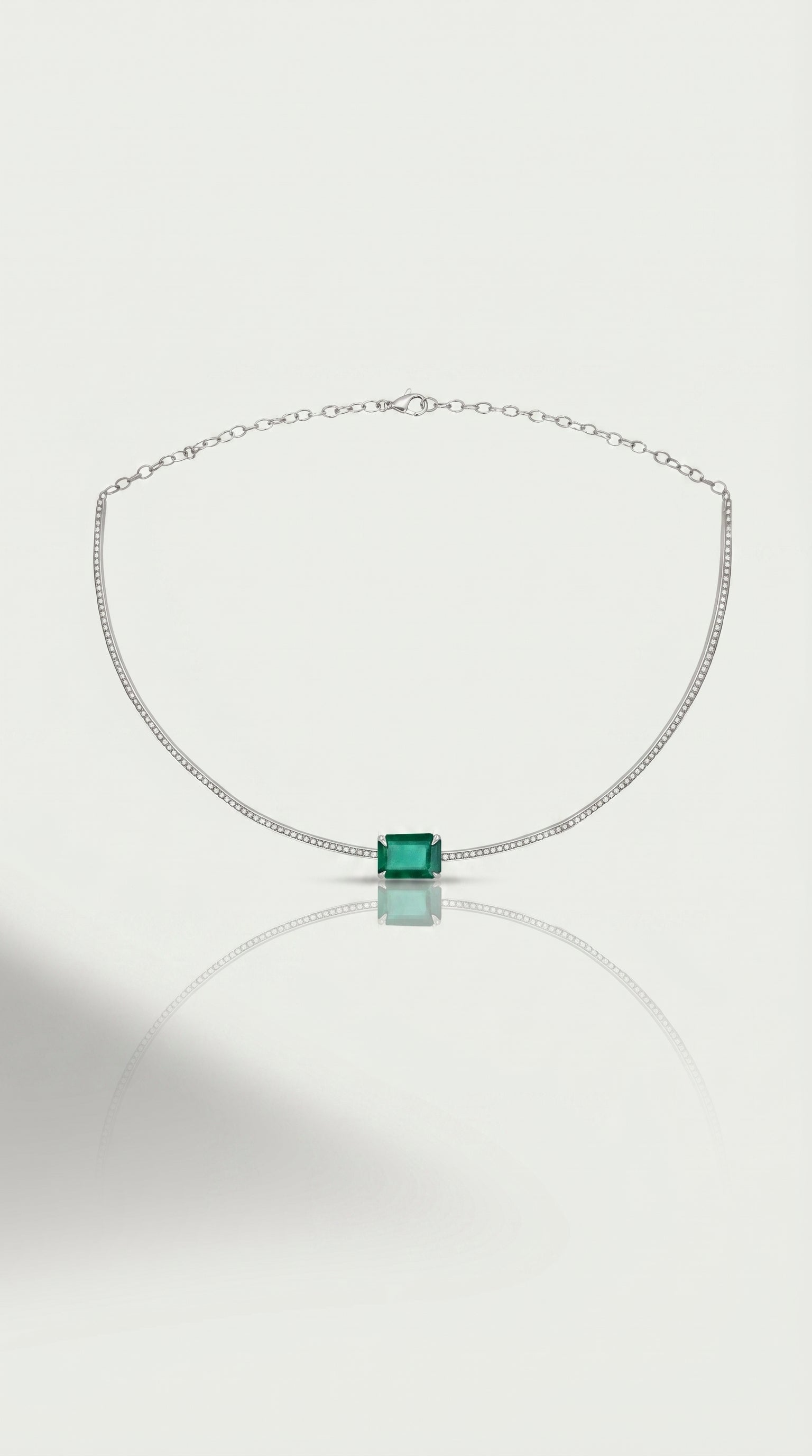 Emerald Diamond Pave Choker