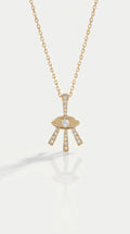 Tribal Diamond Eye Necklace