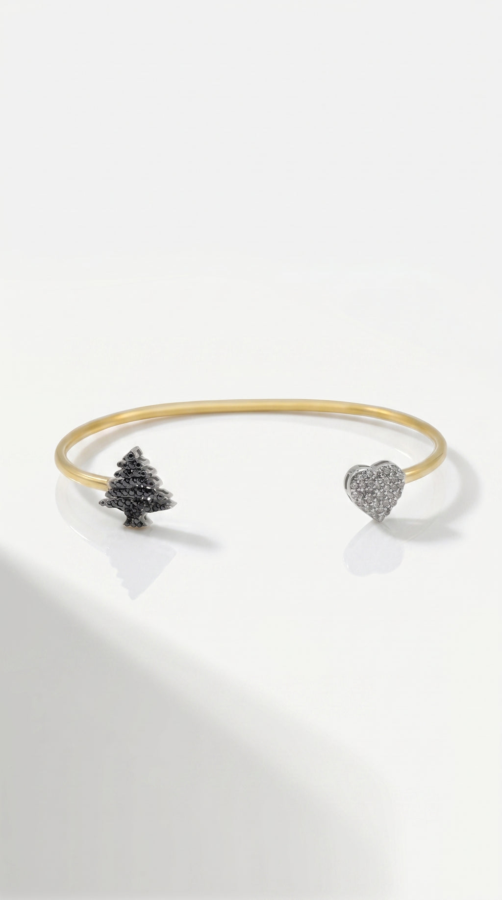 Diamond Heart Cedar Bangle
