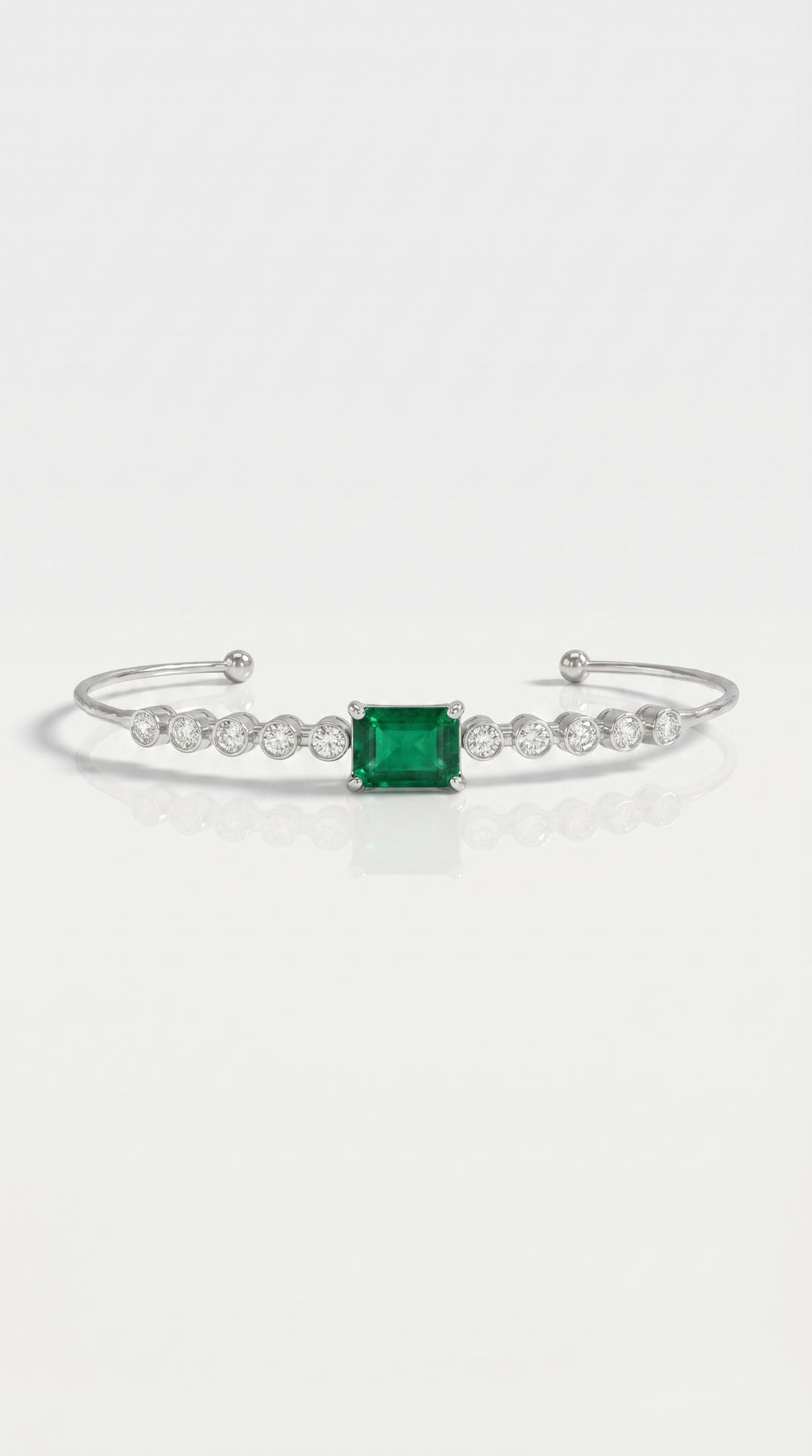 Emerald Diamond Bezel Bangle
