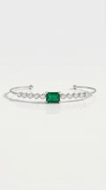 Emerald Diamond Bezel Bangle