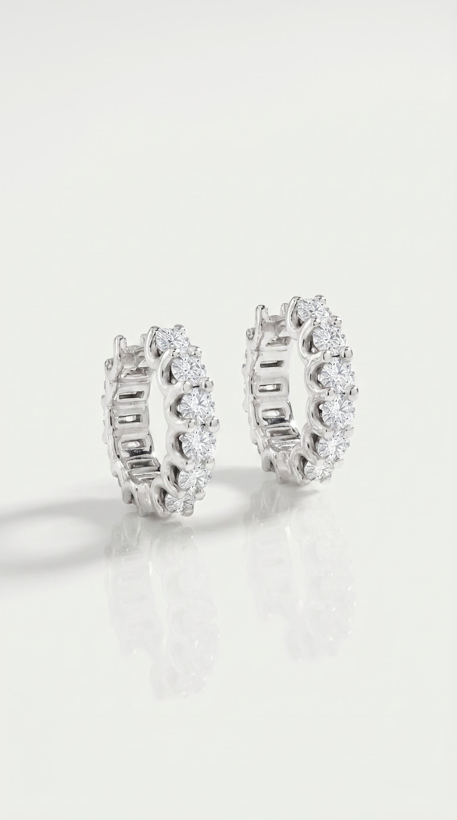 U-Prong Diamond Eternity Hoop