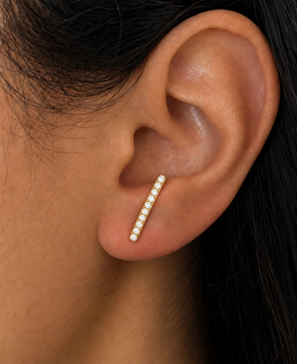Diamond Sword Hoop Earrings