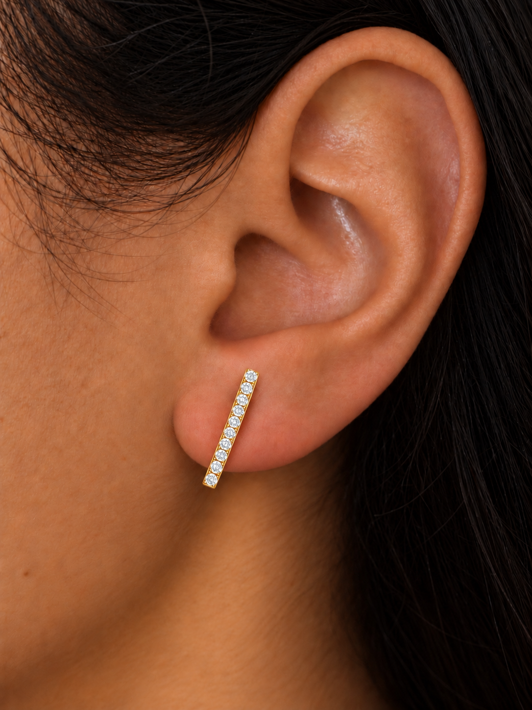 Diamond Sword Hoop Earrings