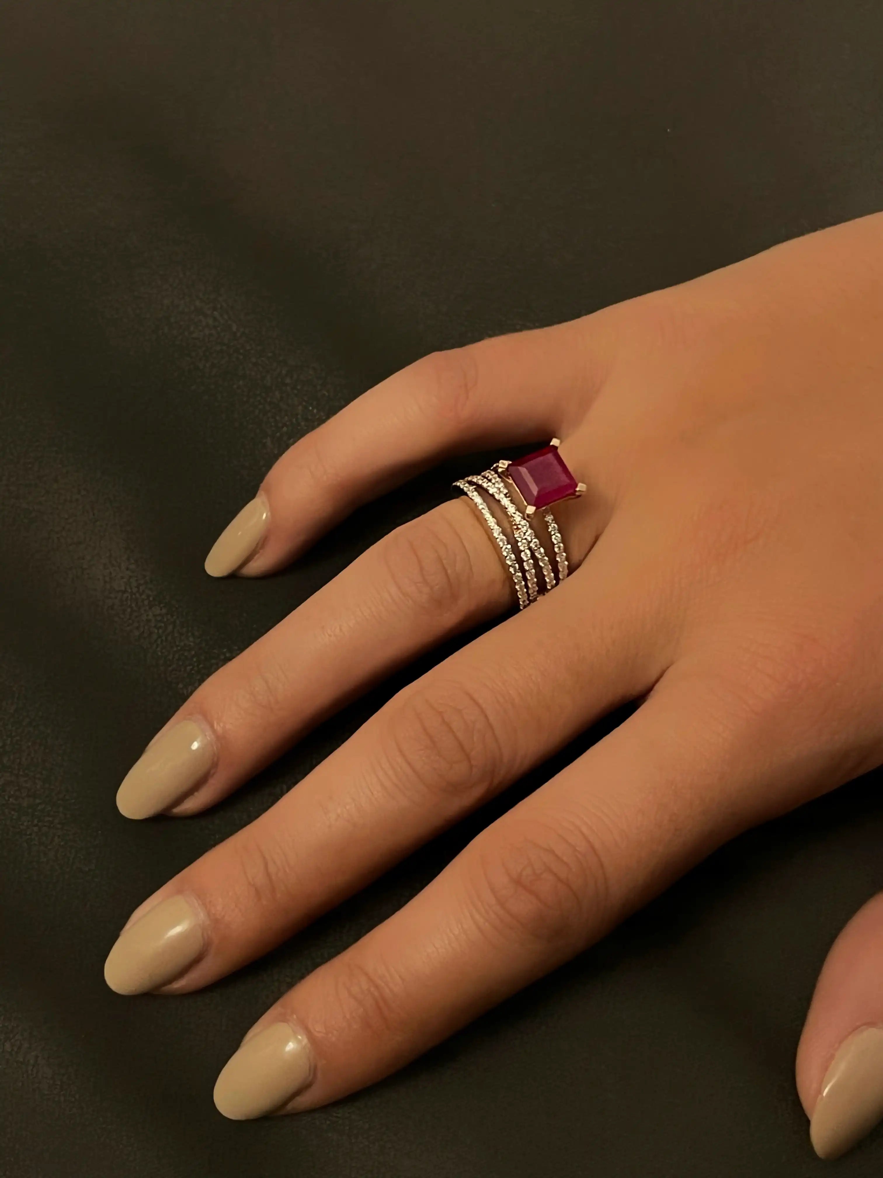 Ruby Diamond Pave Ring