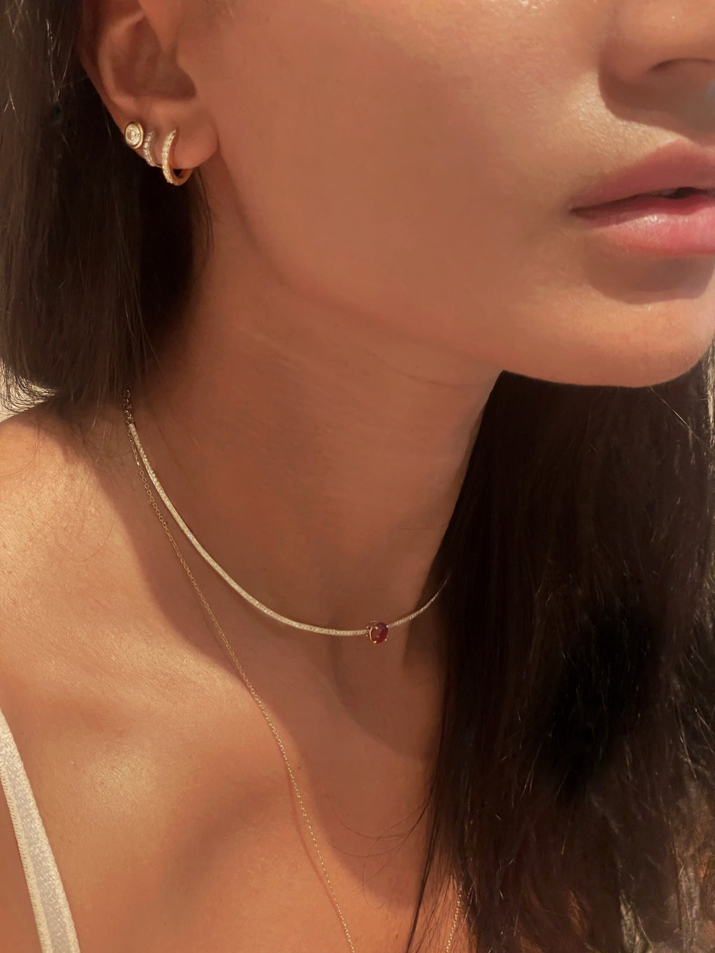Ruby Diamond Pave Choker