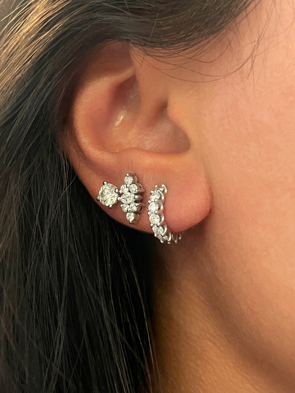 U-Prong Diamond Eternity Hoop
