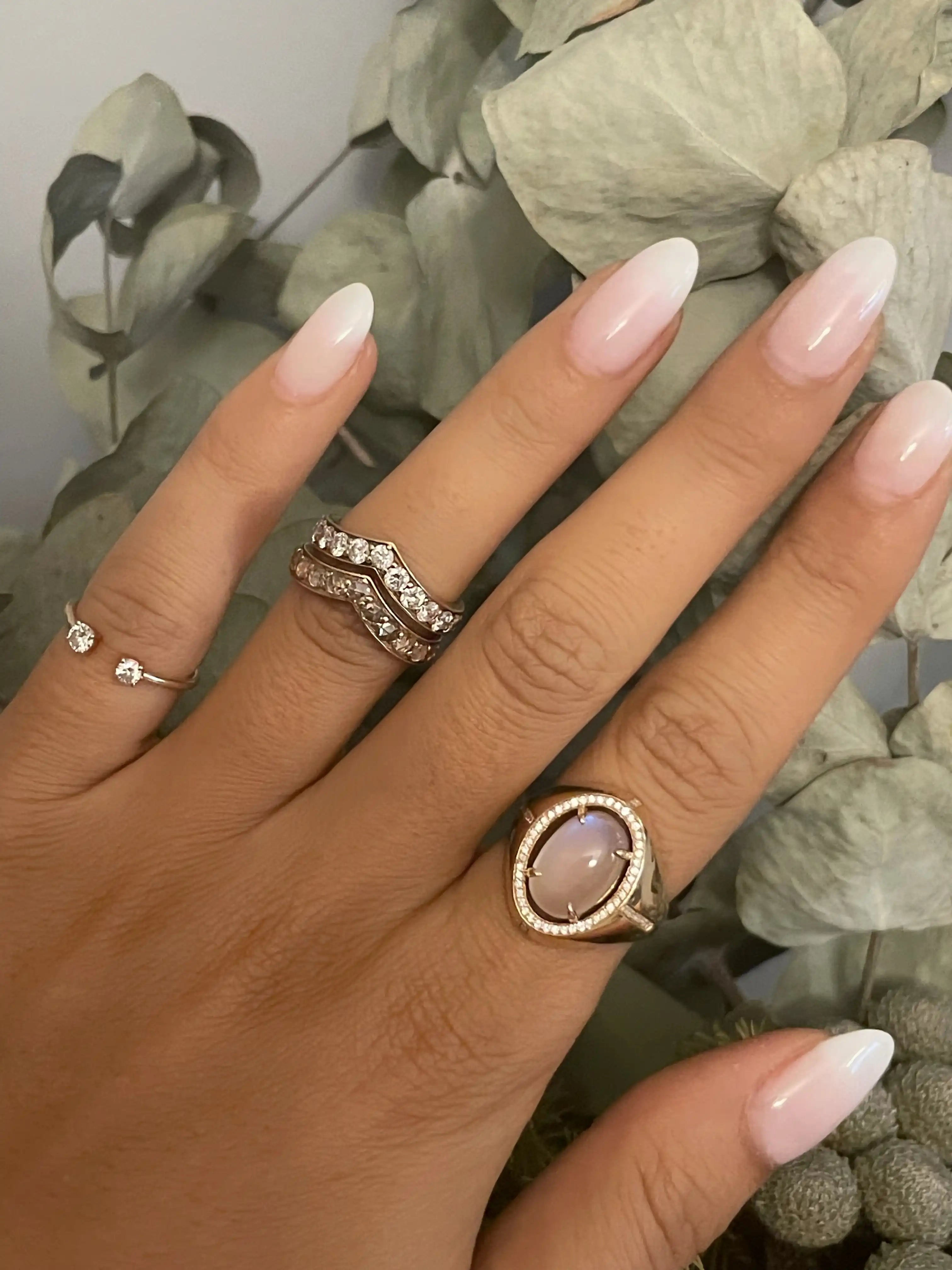 Brown Diamond Ring Cuff