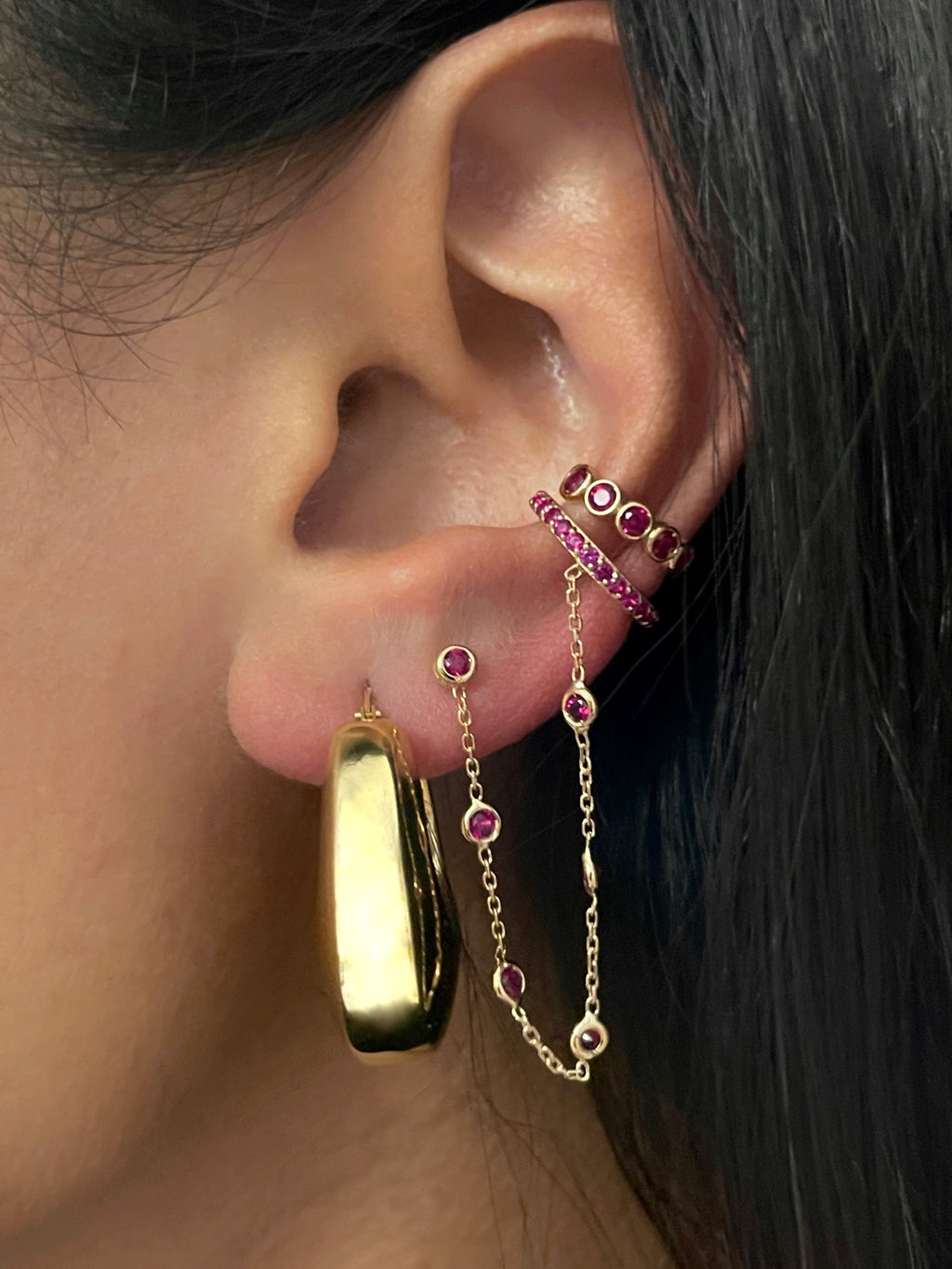 Ruby Earring Cuff