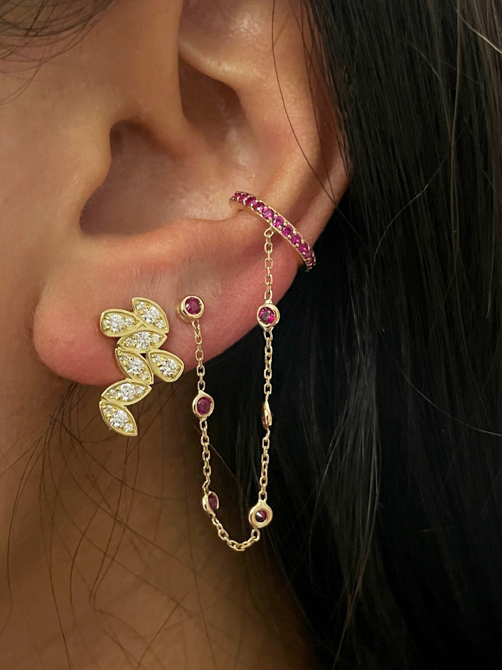 Ruby Earring Cuff